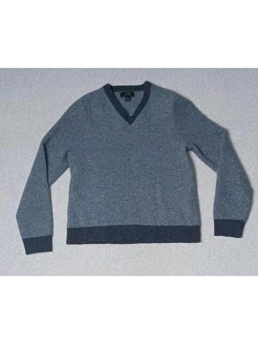 Express Wool And Cashmere Blend Sweater Womens Size Large Blue Vneck Super Soft